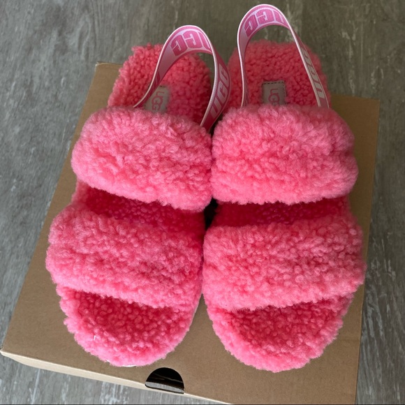 UGG Oh Fluffita Slide Sandal - Pink Rose US 7/EU 38 - Picture 5 of 14